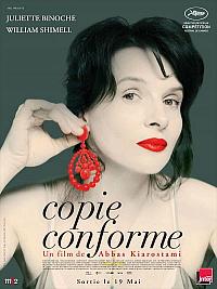 Copyright: Mk2 / cliquez sur l'affiche, il y a un lien vers une bande-annonce de Copie conforme film Copie conforme